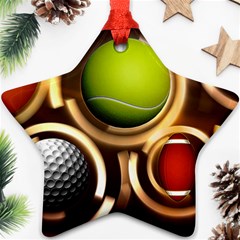 Sport Ball Tennis Golf Football Ornament (star) by Bajindul