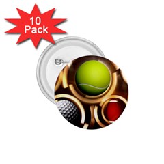 Sport Ball Tennis Golf Football 1 75  Buttons (10 Pack) by Bajindul