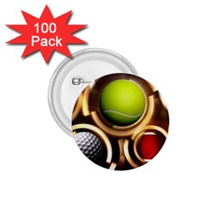 Sport Ball Tennis Golf Football 1 75  Buttons (100 Pack)  by Bajindul