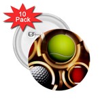 Sport Ball Tennis Golf Football 2.25  Buttons (10 pack)  Front