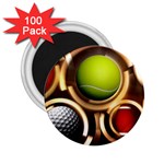 Sport Ball Tennis Golf Football 2.25  Magnets (100 pack)  Front