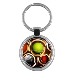 Sport Ball Tennis Golf Football Key Chain (round) by Bajindul