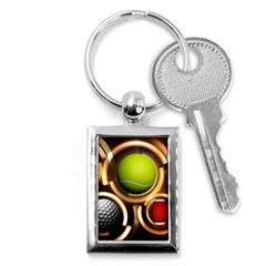 Sport Ball Tennis Golf Football Key Chain (rectangle) by Bajindul