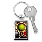 Sport Ball Tennis Golf Football Key Chain (Rectangle) Front