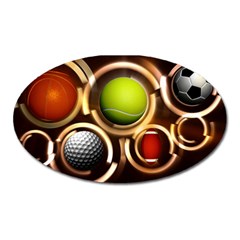 Sport Ball Tennis Golf Football Oval Magnet by Bajindul