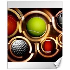 Sport Ball Tennis Golf Football Canvas 16  X 20  by Bajindul