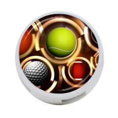 Sport Ball Tennis Golf Football 4-port Usb Hub (one Side) by Bajindul