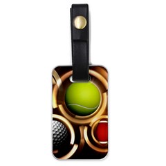 Sport Ball Tennis Golf Football Luggage Tag (one Side) by Bajindul