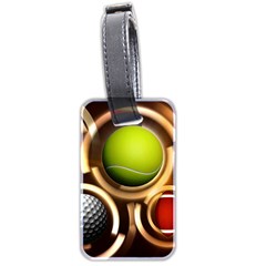 Sport Ball Tennis Golf Football Luggage Tag (two Sides) by Bajindul