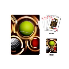 Sport Ball Tennis Golf Football Playing Cards (mini) by Bajindul