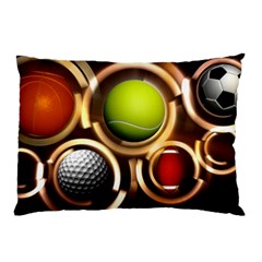 Sport Ball Tennis Golf Football Pillow Case (two Sides) by Bajindul