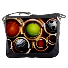 Sport Ball Tennis Golf Football Messenger Bag by Bajindul