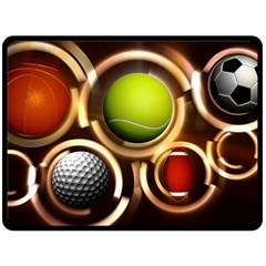 Sport Ball Tennis Golf Football Double Sided Fleece Blanket (large)  by Bajindul