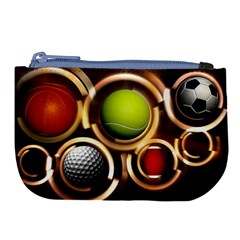 Sport Ball Tennis Golf Football Large Coin Purse by Bajindul