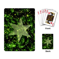 Star Blue Star Space Universe Playing Cards Single Design by Bajindul