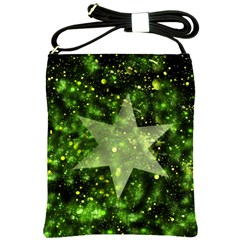 Star Blue Star Space Universe Shoulder Sling Bag by Bajindul