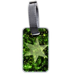 Star Blue Star Space Universe Luggage Tag (two Sides) by Bajindul