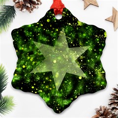 Star Blue Star Space Universe Ornament (snowflake) by Bajindul