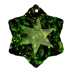 Star Blue Star Space Universe Snowflake Ornament (two Sides) by Bajindul