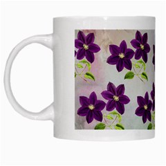 Purple Flower White Mugs by Bajindul