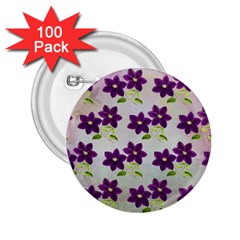 Purple Flower 2 25  Buttons (100 Pack)  by Bajindul