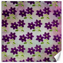 Purple Flower Canvas 16  X 16  by Bajindul