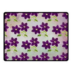 Purple Flower Fleece Blanket (small) by Bajindul