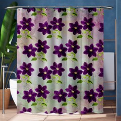 Purple Flower Shower Curtain 60  X 72  (medium)  by Bajindul