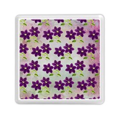 Purple Flower Memory Card Reader (square) by Bajindul