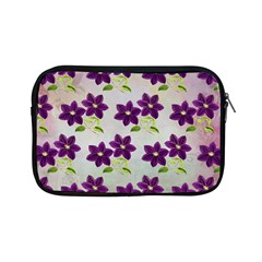 Purple Flower Apple Ipad Mini Zipper Cases by Bajindul