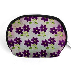 Purple Flower Accessory Pouch (medium) by Bajindul