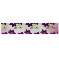 Purple Flower Large Flano Scarf  by Bajindul