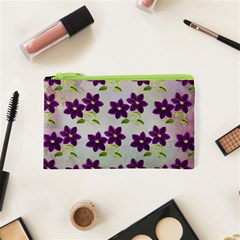 Purple Flower Cosmetic Bag (xs) by Bajindul