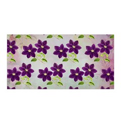 Purple Flower Satin Wrap by Bajindul