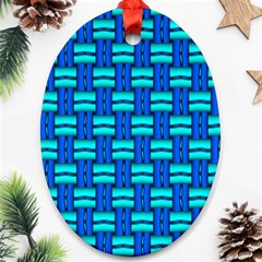 Pattern Graphic Background Image Blue Ornament (oval) by Bajindul