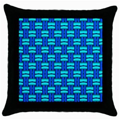 Pattern Graphic Background Image Blue Throw Pillow Case (black)