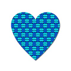 Pattern Graphic Background Image Blue Heart Magnet by Bajindul