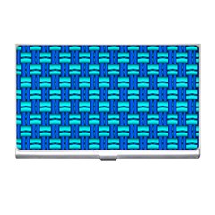 Pattern Graphic Background Image Blue Business Card Holder by Bajindul