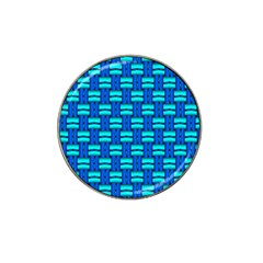 Pattern Graphic Background Image Blue Hat Clip Ball Marker (4 Pack) by Bajindul