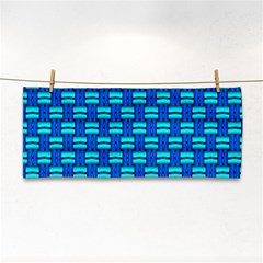 Pattern Graphic Background Image Blue Hand Towel by Bajindul