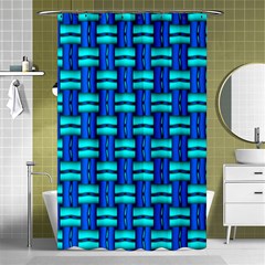 Pattern Graphic Background Image Blue Shower Curtain 48  X 72  (small)  by Bajindul