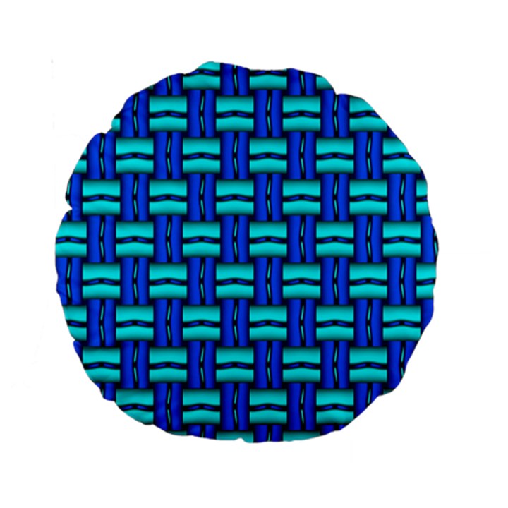 Pattern Graphic Background Image Blue Standard 15  Premium Round Cushions