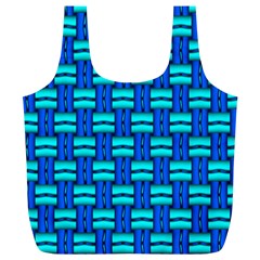 Pattern Graphic Background Image Blue Full Print Recycle Bag (xl) by Bajindul