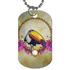 Cute Funny Coutan With Flowers Dog Tag (two Sides) by FantasyWorld7