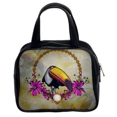 Cute Funny Coutan With Flowers Classic Handbag (two Sides) by FantasyWorld7