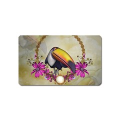 Cute Funny Coutan With Flowers Magnet (name Card) by FantasyWorld7