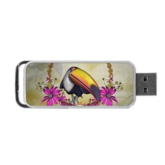 Cute Funny Coutan With Flowers Portable Usb Flash (one Side) by FantasyWorld7