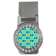 Octagon Blue 2 Money Clips (cz) 