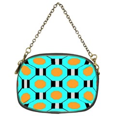 Octagon Blue 2 Chain Purse (two Sides)