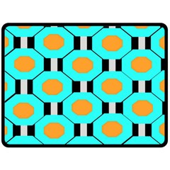 Octagon Blue 2 Double Sided Fleece Blanket (large) 